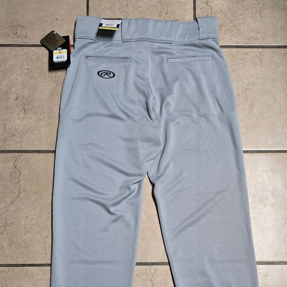 Rawlings Semi-Relaxed Full Length Baseball Pant, Adult Medium, Gray NWT - Picture 5 of 6